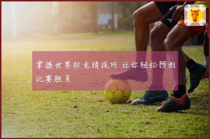 掌握世界杯竞猜技巧 让你轻松预测比赛胜负
